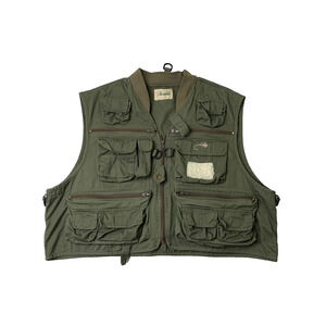 Vintage Ausable Vest Mens 2XL XXL Utility Pocket Full Zip Tactical Fly Fishing